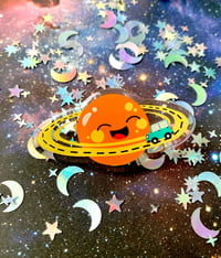 Image 2 of "Cosmic Drive" Pin | Kawaii Space