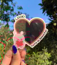 Image 2 of Self-Love Mirror Sticker | Kawaii
