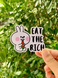 Image 1 of "Eat the Rich" Kawaii Sticker