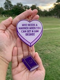 Image 3 of Law Baddie Double Charm Keychain | Legally Blonde-Inspired
