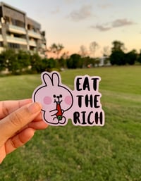 Image 2 of "Eat the Rich" Kawaii Sticker