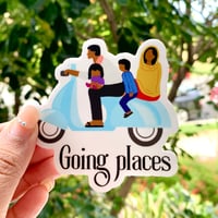 "Going Places" Desi Sticker