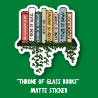 Throne of Glass Bookshelf Sticker