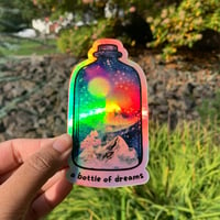 A Bottle of Dreams XL Holographic Sticker