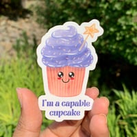 “I’m a Capable Cupcake” Matte Sticker | Premium vinyl &amp; waterproof sticker