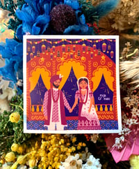 Image 2 of “Raja &amp; Rani” Desi King &amp; Queen Matte Sticker (Premium vinyl + waterproof sticker)