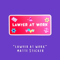 Image 1 of Law Baddie Matte Sticker: Lawyer at work (Premium vinyl &amp; waterproof sticker)