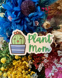 Image 2 of Plant Lover Matte Sticker: Plant Mom (Premium vinyl &amp; waterproof sticker)