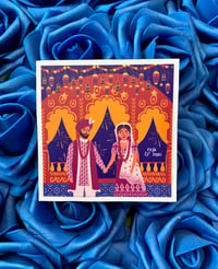 Image 4 of “Raja &amp; Rani” Desi King &amp; Queen Matte Sticker (Premium vinyl + waterproof sticker)