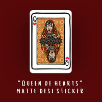 Image 3 of Desi Bride Matte Sticker: Queen of Hearts (Premium vinyl &amp; waterproof sticker)