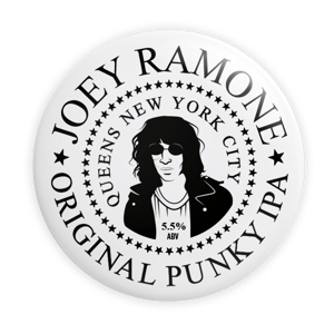 Image of Joey Ramone Original Punky IPA Button Badge | 58mm 📍