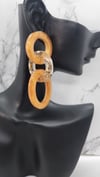 Chunky Hoop Link Chain Resin Earrings