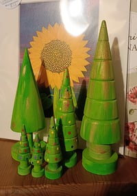 Free standing wooden Christmas trees