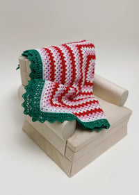 Image 4 of Christmas Candy Granny Square Blanket