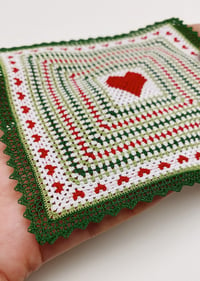 Image of Hearts Square Blanket