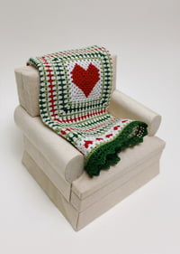 Image of Hearts Square Blanket