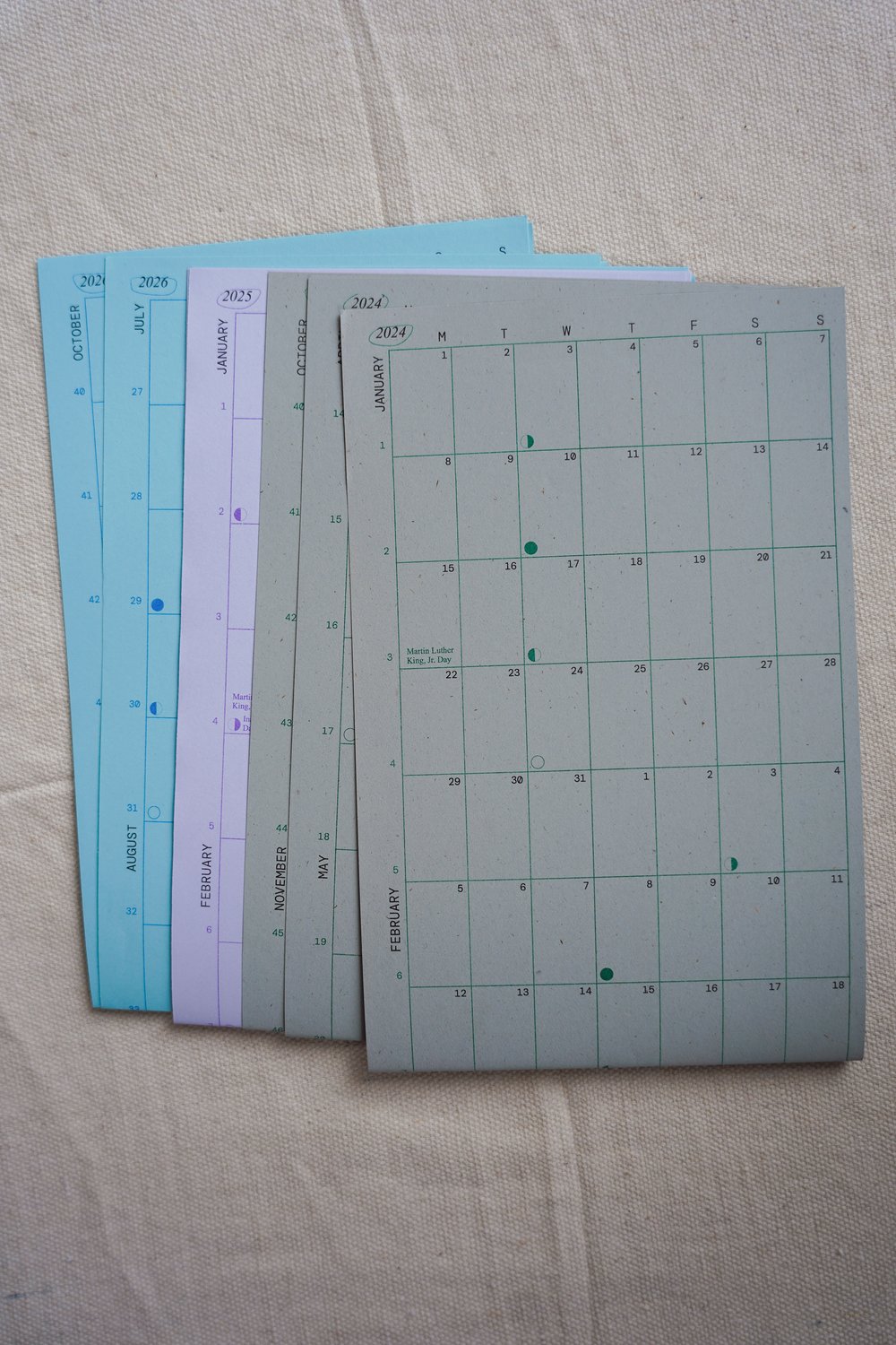 Long Calendars for Three Years 202420252026 RISO Bookstore