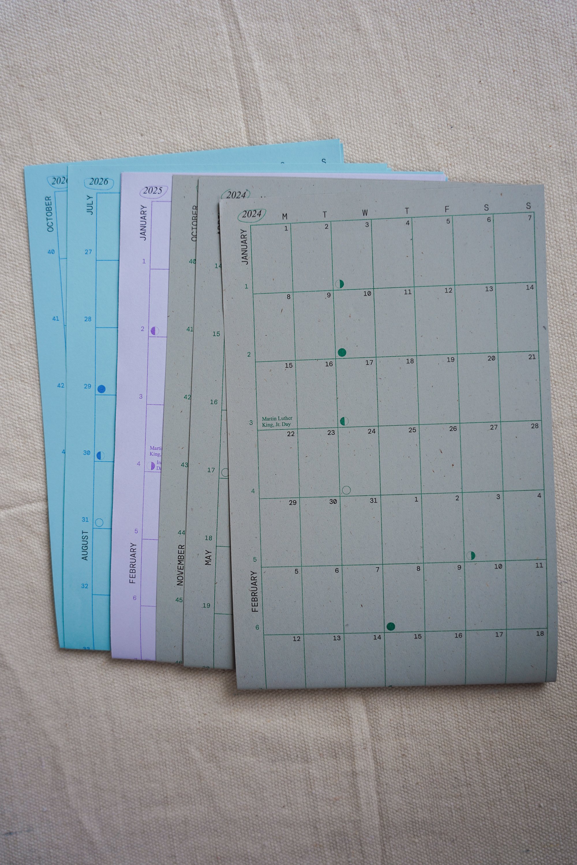 Long Calendars for Three Years 202420252026 RISO Bookstore