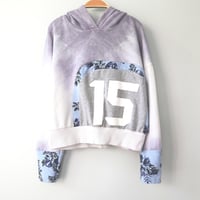 Image 2 of tiedye blues 15 patchwork courtneycourtney adult s small hoodie hooded birthday bday sweatshirt