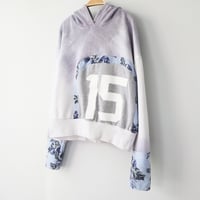 Image 3 of tiedye blues 15 patchwork courtneycourtney adult s small hoodie hooded birthday bday sweatshirt
