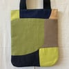 Touching Curves Bag - Green and Indigo