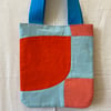 Touching Curves Bag - Blue, Orange, and Coral Pink