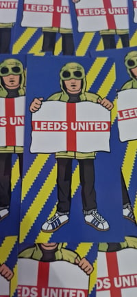 Image 2 of Pack of 25 10x5cm Leeds United England Football/Ultras Stickers.