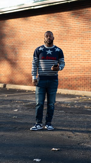 Image of FLAVORS Nave Blue Crewneck 
