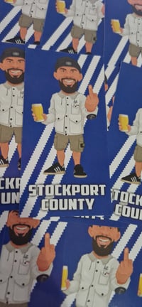 Image 2 of Pack of 25 10x5cm Stockport County England Football/Ultras Stickers.
