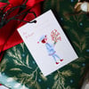 Collection  "Barnabé l'ours de Noël": paquet de 12 étiquettes