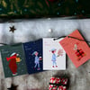 Collection  "Barnabé l'ours de Noël": paquet de 12 étiquettes