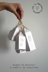 Image 1 of DIY calendrier de l'avent Village en papier à télécharger