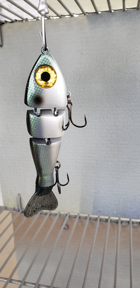 Image of 5 inch stubby. Green Lighting Shad.