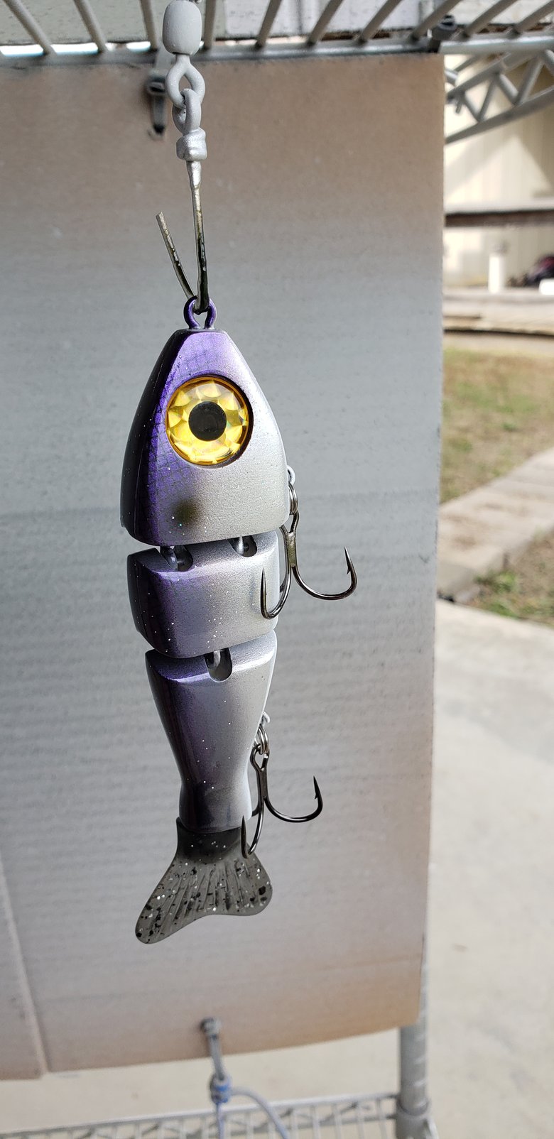 Image of 5 inch stubby. Violet lighting shad.