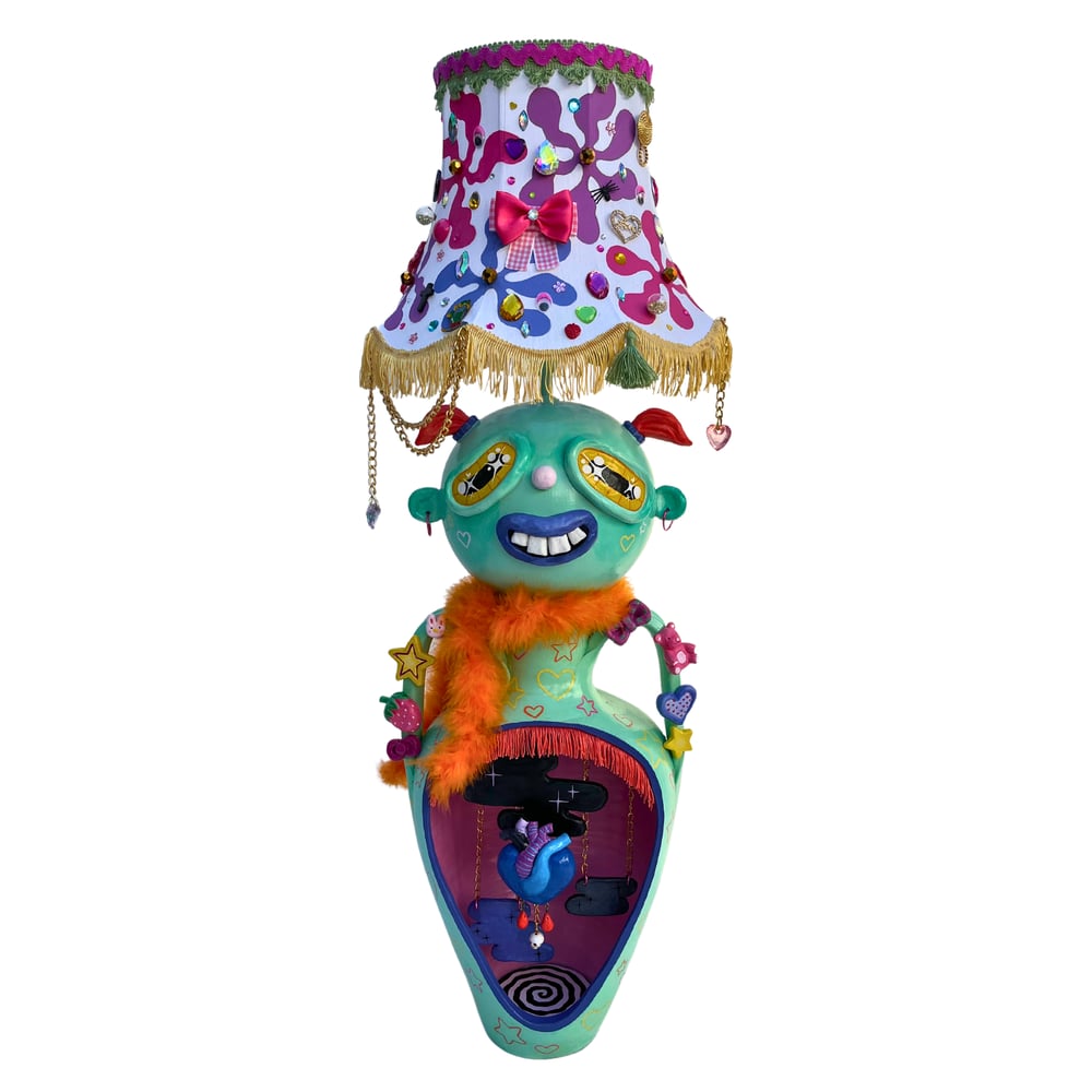 Image of Bunny & Pats - Magenta * on exhibit at L'Ape Italian Lounge