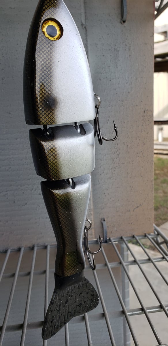 10 inch Slow Sink. Tennesee Shad. Triple Trout Handcrafted Swim Baits