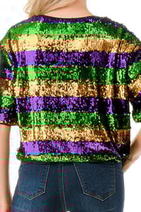 Image 5 of Mardi Gras Crop Top