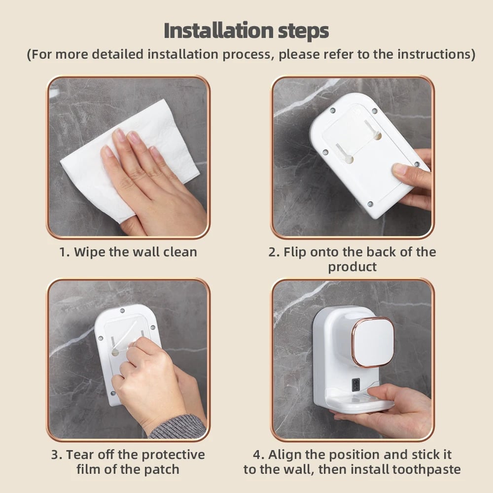 3 Mode Smart Toothpaste Dispenser Automatic Sensor