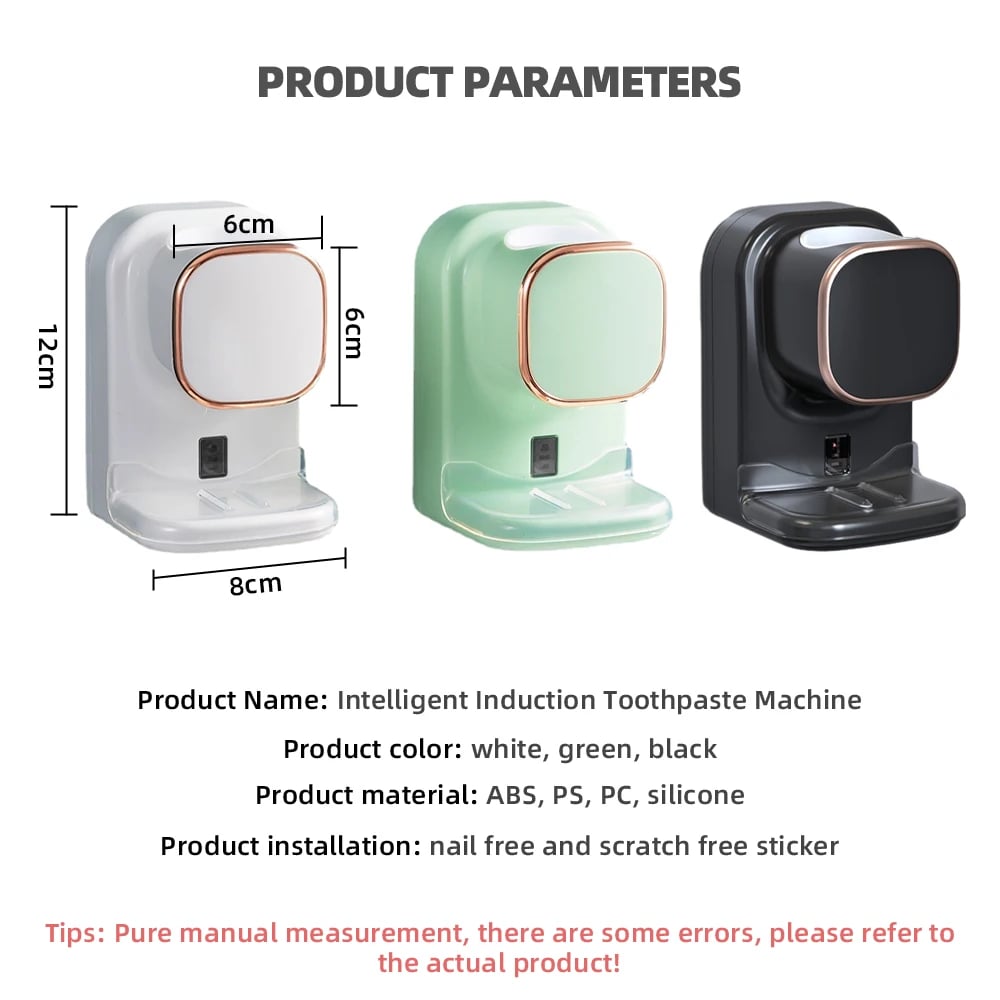 3 Mode Smart Toothpaste Dispenser Automatic Sensor