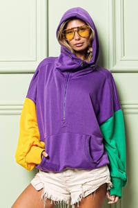 Image 1 of Oversized Mardi Gras Hoodie