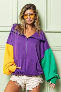 Image 2 of Oversized Mardi Gras Hoodie
