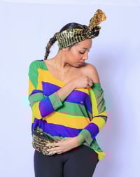 Image 1 of Mardi Gras Off Shoulder Top