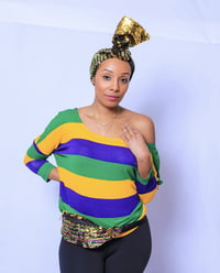 Image 3 of Mardi Gras Off Shoulder Top