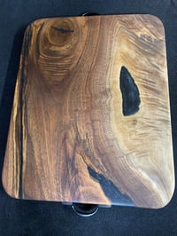 Image 1 of CUSTOM CRAFTED WALNUT CHARCUTERIE BOARD (13.5" X 10.5 X .75")