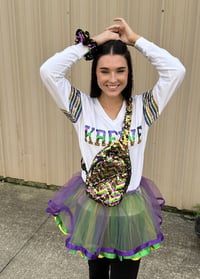 Image 2 of Mardi Gras Sequin Crossbody Sling Bag