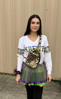 Image 3 of Mardi Gras Sequin Crossbody Sling Bag