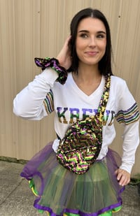 Image 4 of Mardi Gras Sequin Crossbody Sling Bag