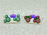 Image 1 of Christmas Mickey candied mini studs 