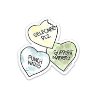 Candy Hearts Vinyl Sticker