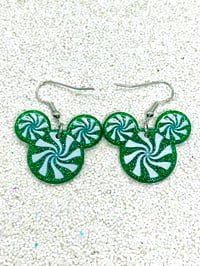 Image 2 of Disney Christmas mint  green earrings 